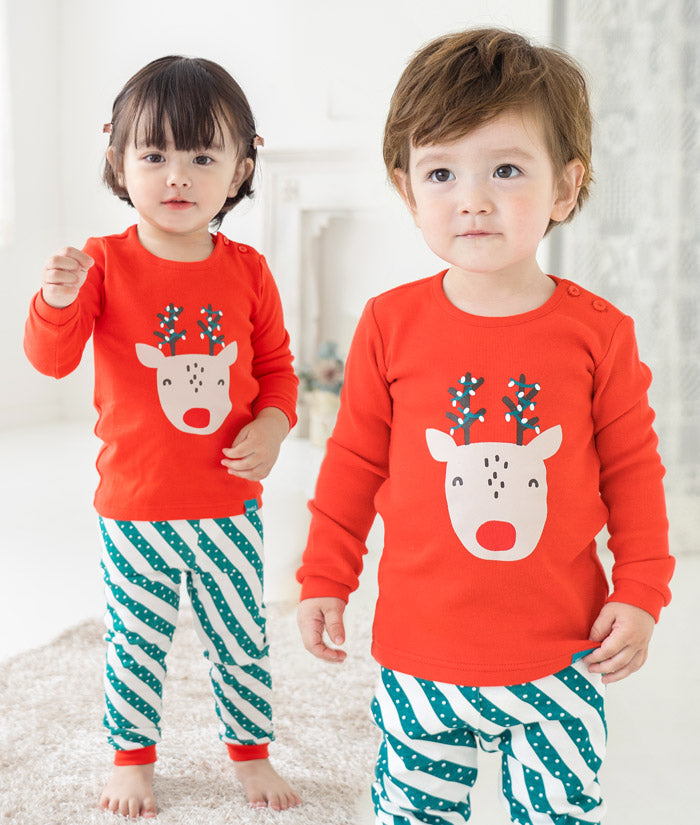 Rudolph Stripe Loungewear / Pyjamas Set