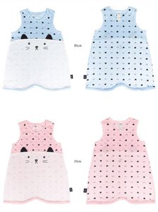 Blue Kitty Summer Sleeping Vest